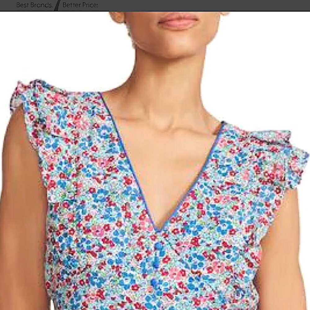 Betsey Johnson Ditsy Floral Spring/Summer Cottage Core Dress SZ LG NWT - Picture 13 of 15